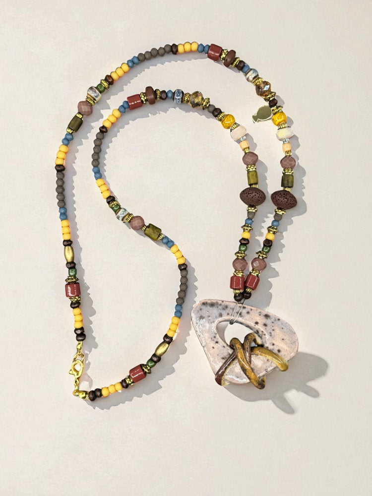 Abstract Loop Necklace