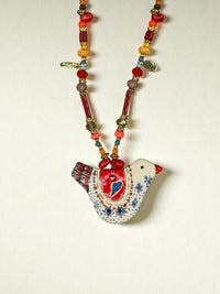 Folk Art Birdie Necklace
