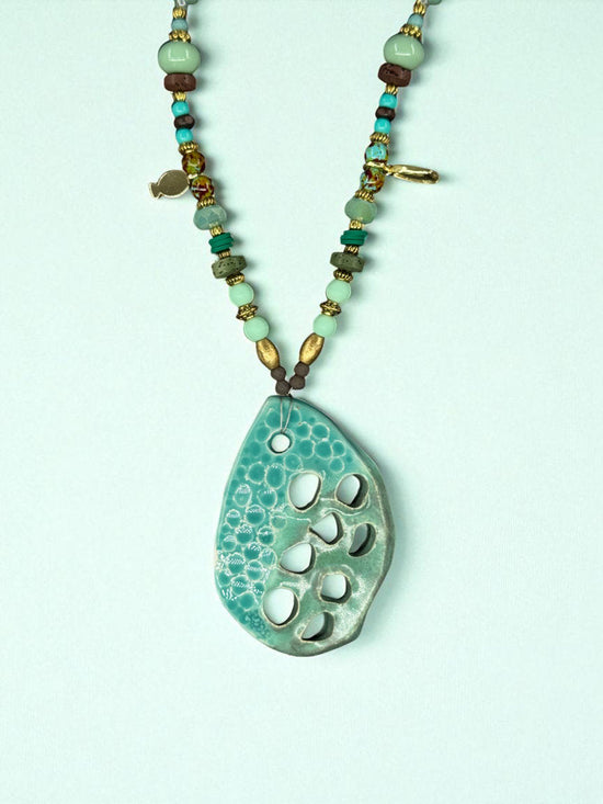 Aqua Crater Necklace