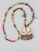 Plaid Cat Charm Necklace