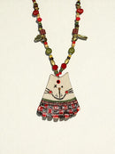 Plaid Cat Charm Necklace