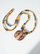 Rustic Donut & Copper Bar Necklace