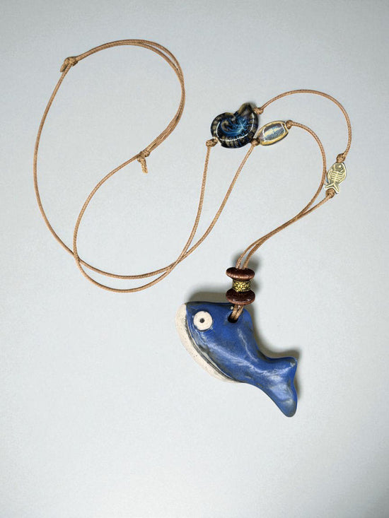 Cobalt Whale Necklace