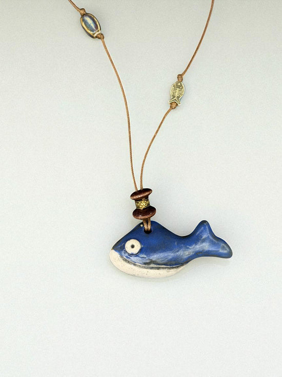 Cobalt Whale Necklace