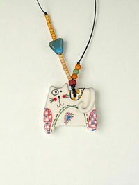 Patchwork Cat Necklace