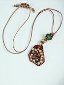 Glazed Geode Necklace