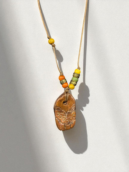 Carved Terracotta Necklace