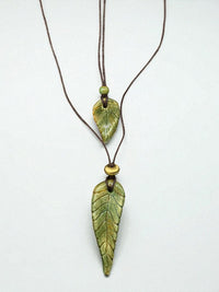 Twin Leaf Necklace