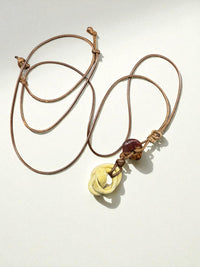 Pale Yellow Knot Necklace
