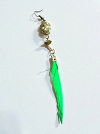 Skull Feather Earrings