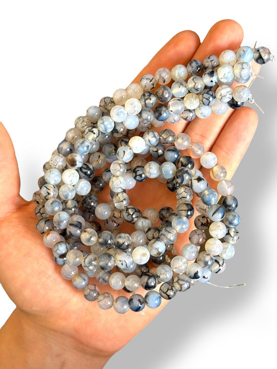 Veins Agate Natural Stone 8mm