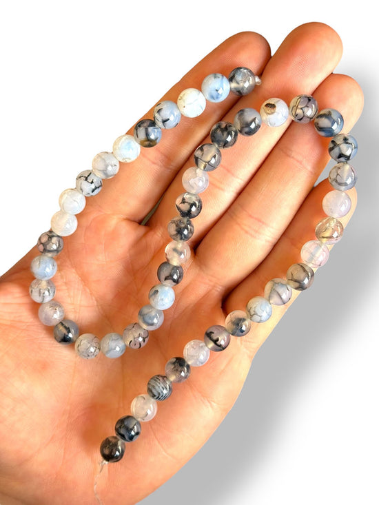 Veins Agate Natural Stone 8mm