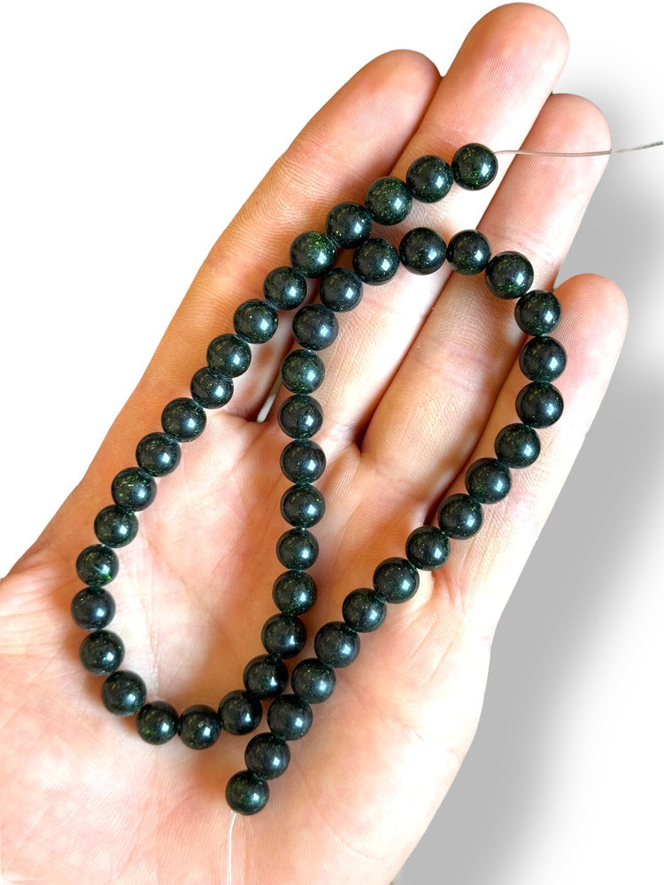 Piedra Natural Goldstone Verde 8mm