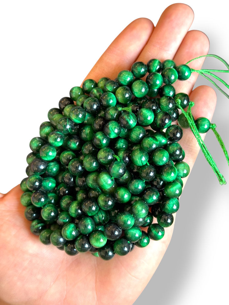 Green Tiger Eye Natural Stone 8mm