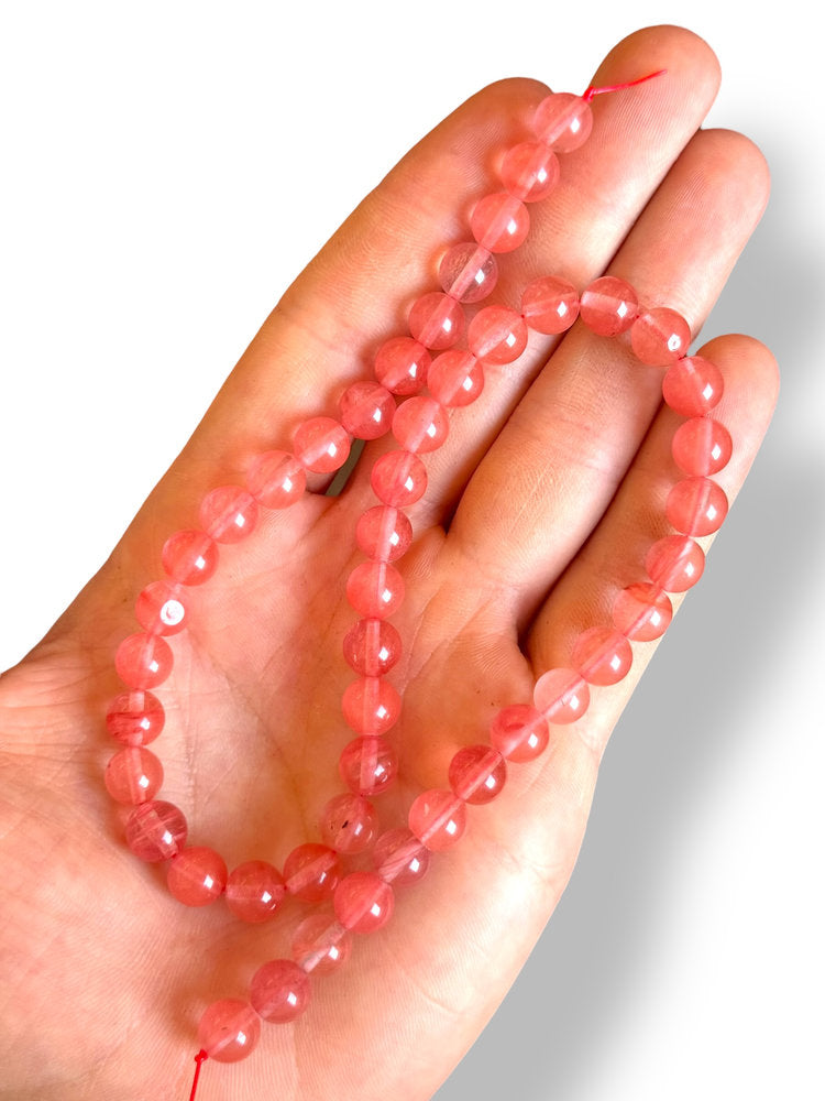 Strawberry Quartz Natural Stone 8mm