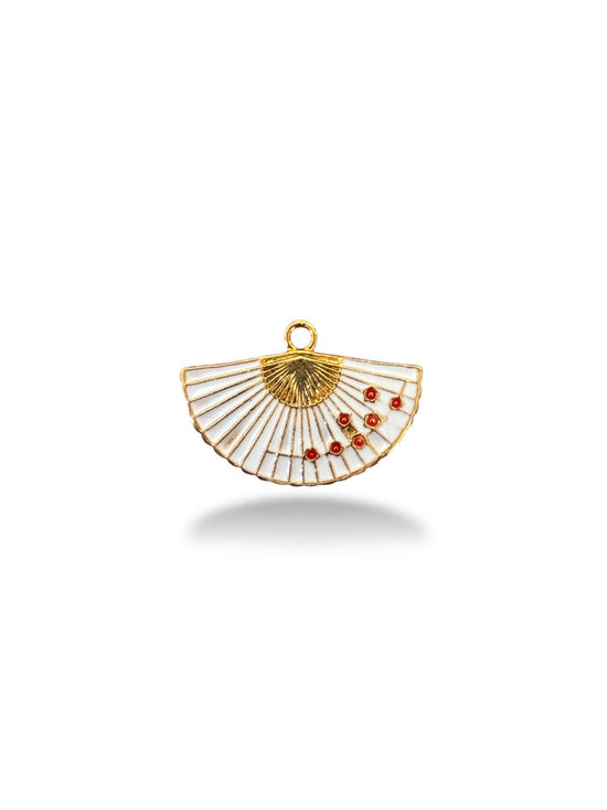 Fan Charm Gold Plated