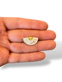 Fan Charm Gold Plated