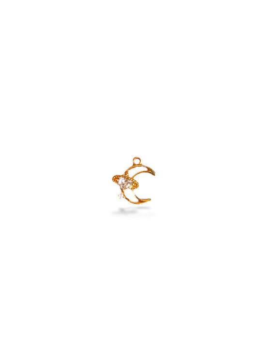 Moon Charm Gold Plated