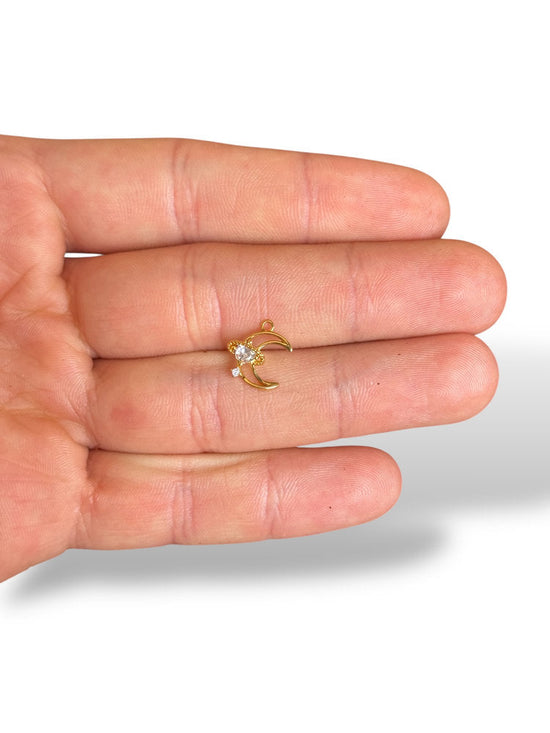 Moon Charm Gold Plated