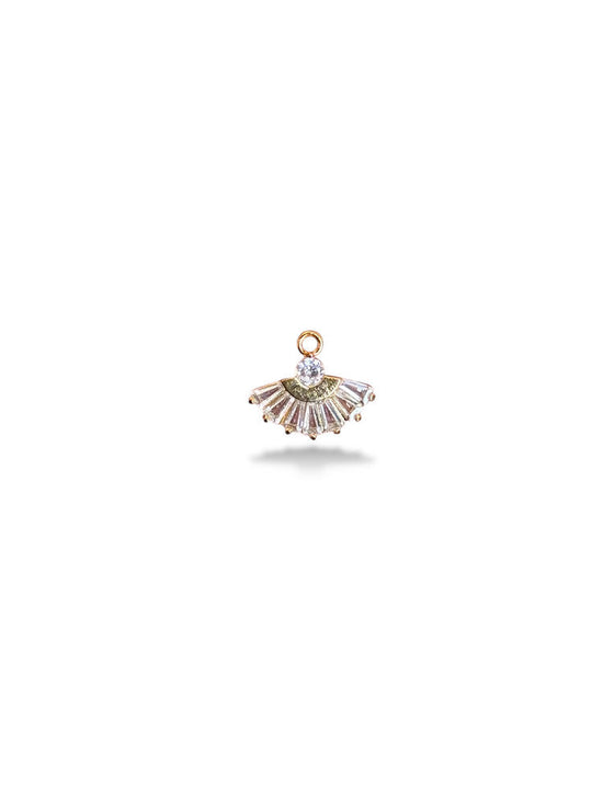 Fan Charm Gold Plated