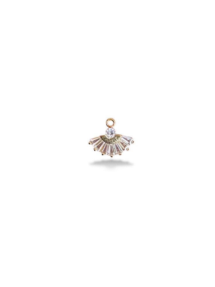 Fan Charm Gold Plated