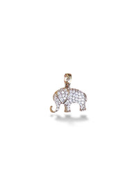 Elephant Charm Rhodium Plated
