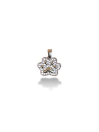 Paw Dije Rhodium Plated