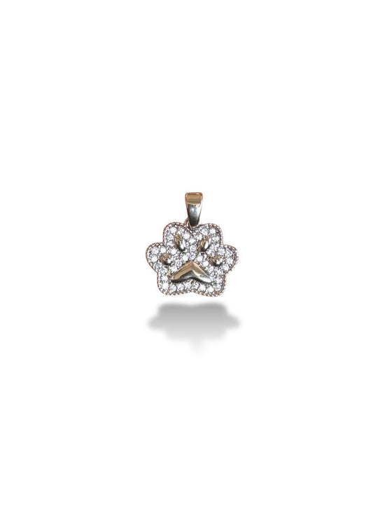 Paw Dije Rhodium Plated