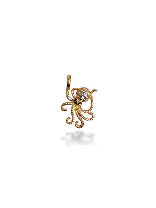 Octopus Charm Gold Plated