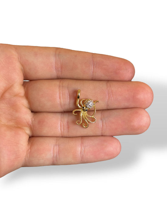Octopus Charm Gold Plated
