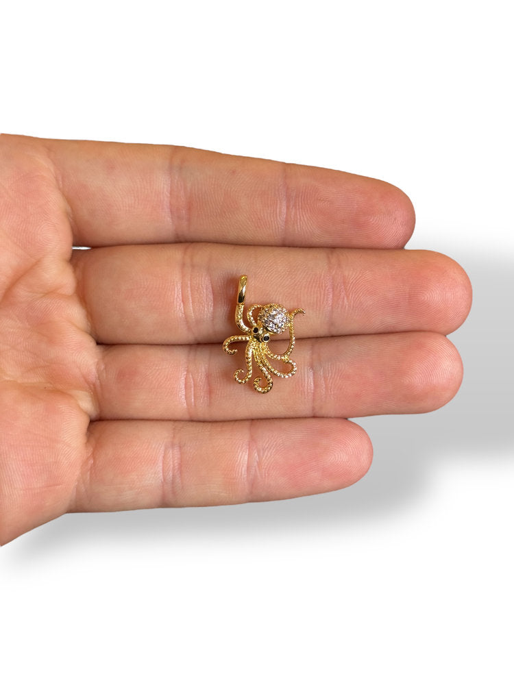 Octopus Charm Gold Plated