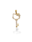 Hello Kitty Key Charm Gold Plated