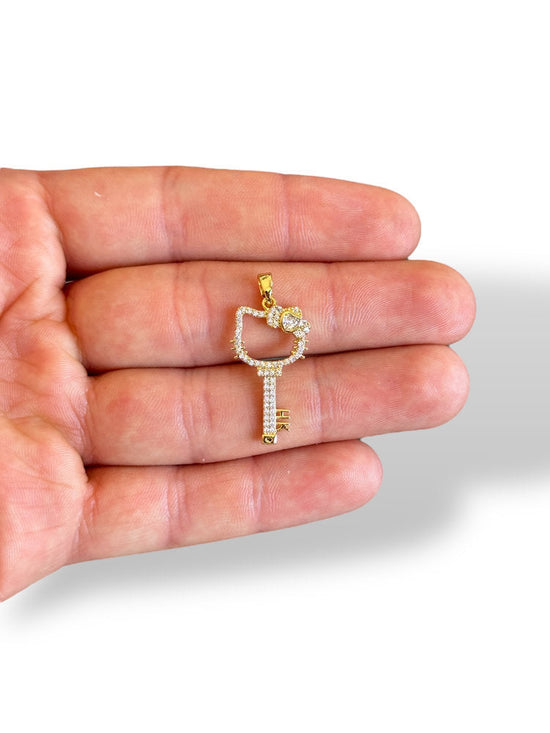 Hello Kitty Key Charm Gold Plated