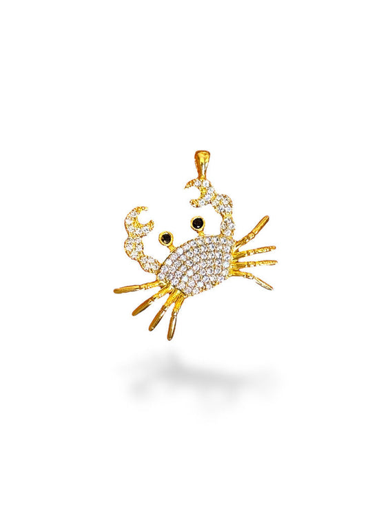 Crab Charm Gold Plated