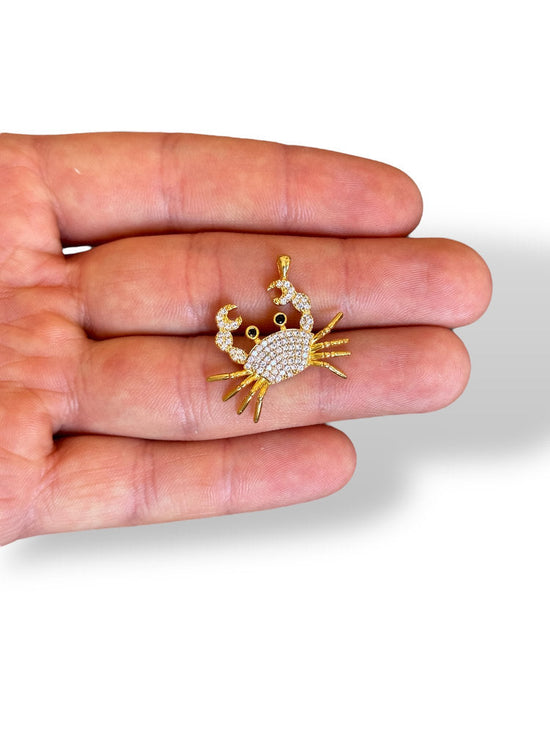 Crab Charm Gold Plated