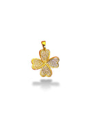 Heart Clover Charm Gold Plated