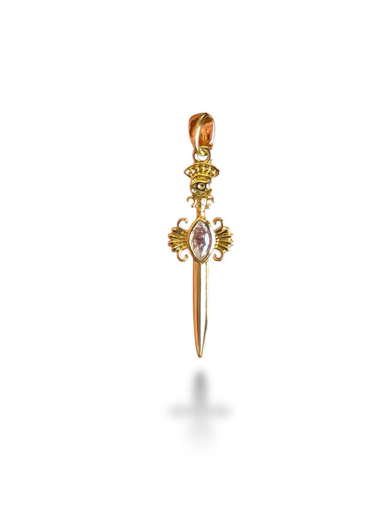 Sword Charm Gold Plated