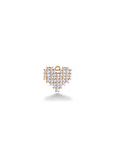 Pixel Heart Charm Gold Plated