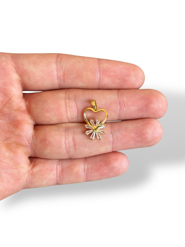 Heart Spinning Charm Gold Plated