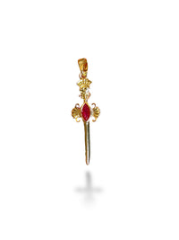 Sword Charm Gold Plated