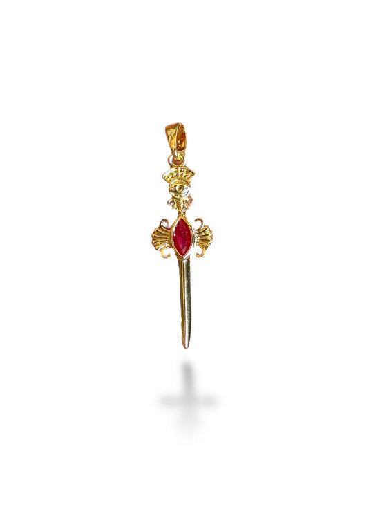 Sword Charm Gold Plated