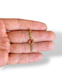 Sword Charm Gold Plated