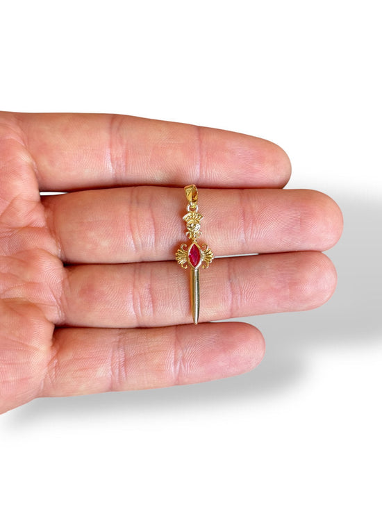 Sword Charm Gold Plated
