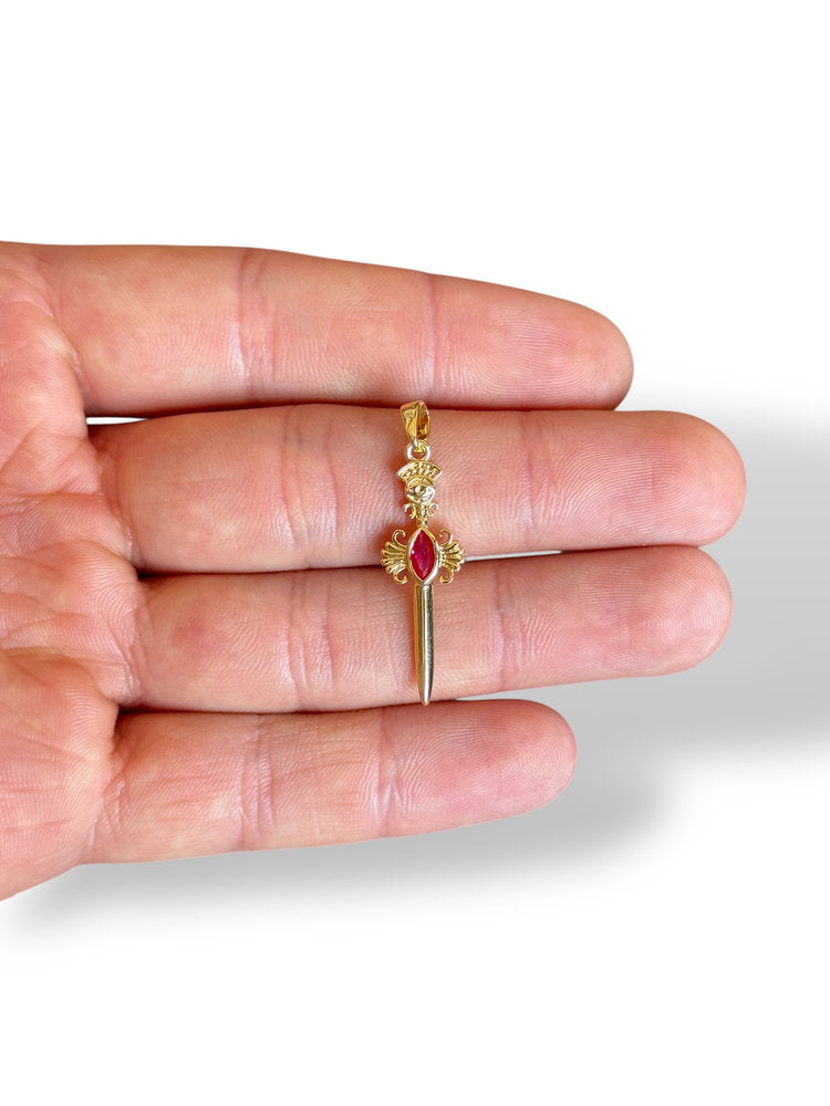 Sword Charm Gold Plated