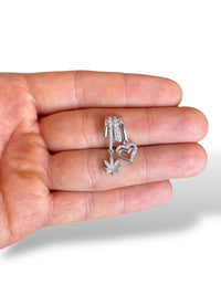 Charm Rhodium Plated