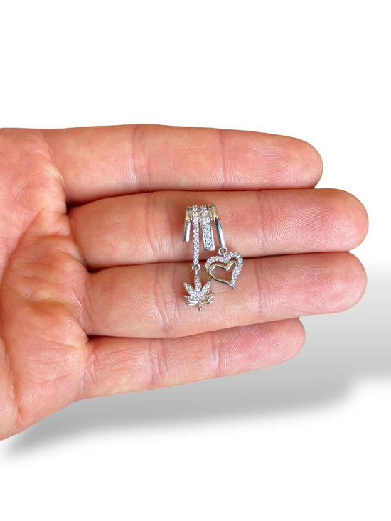 Charm Rhodium Plated