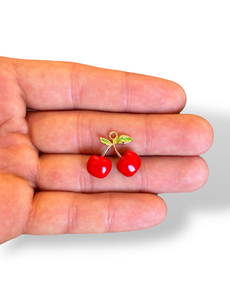 Enamel Glass Gold Plated Charm