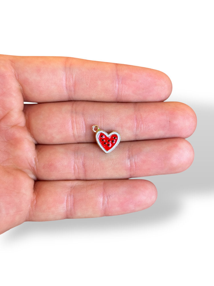 Enamel Glass Gold Plated Charm