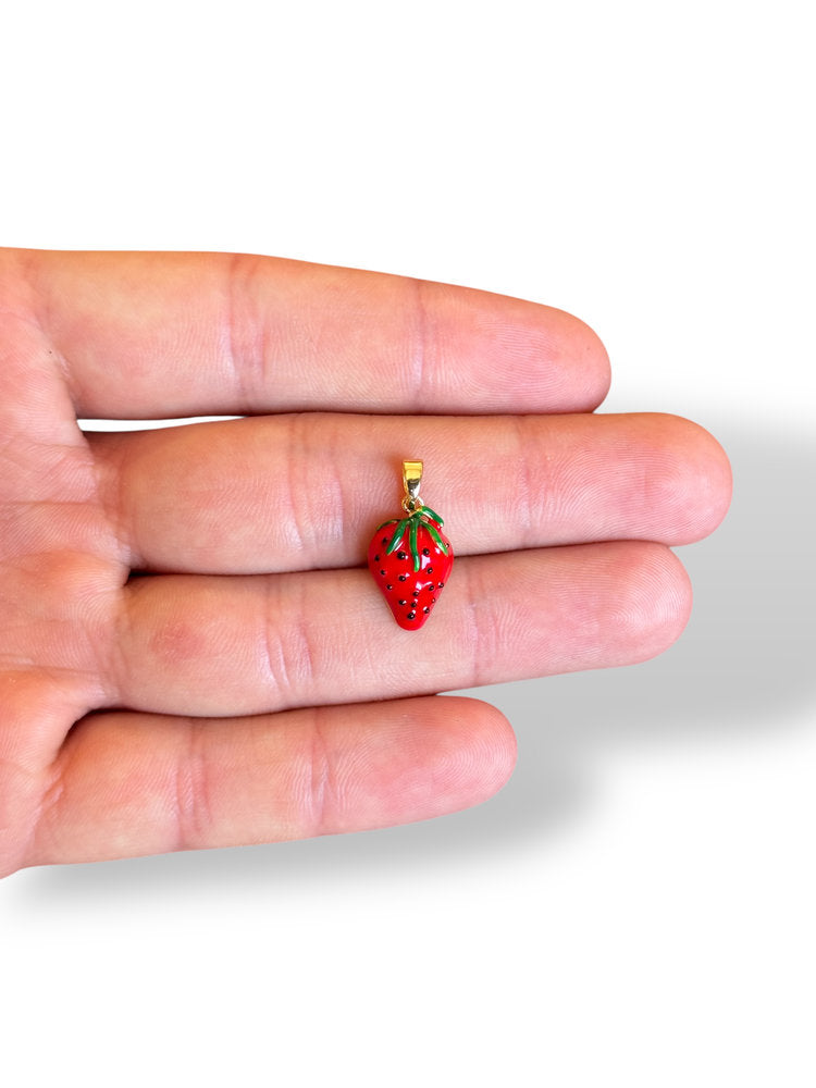 Enamel Glass Gold Plated Charm