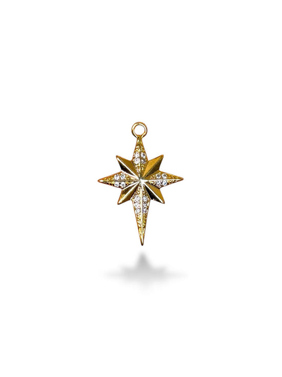 North Star Charm Gold Plated